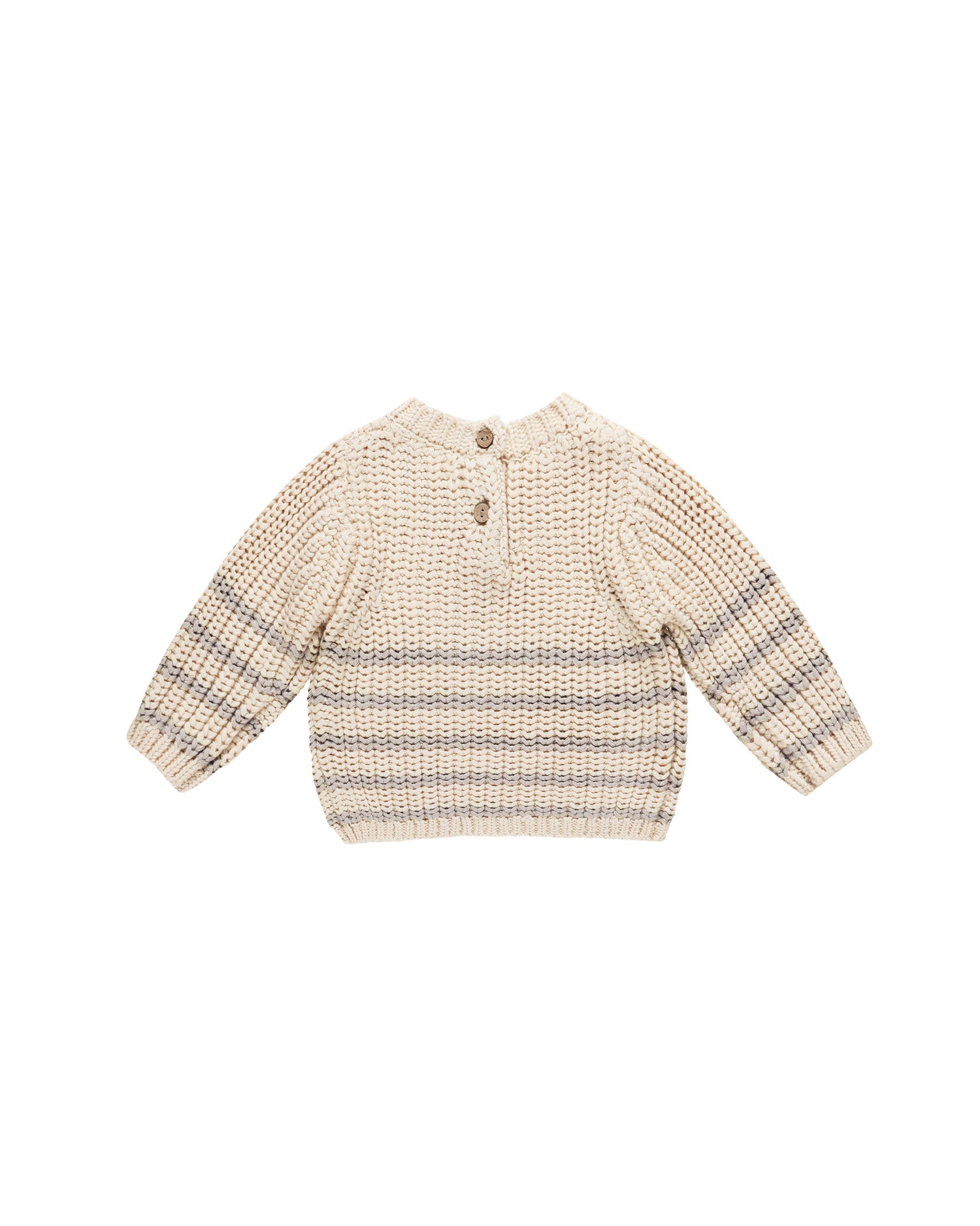 Quincy Mae Rex Sweater - Fog Stripe