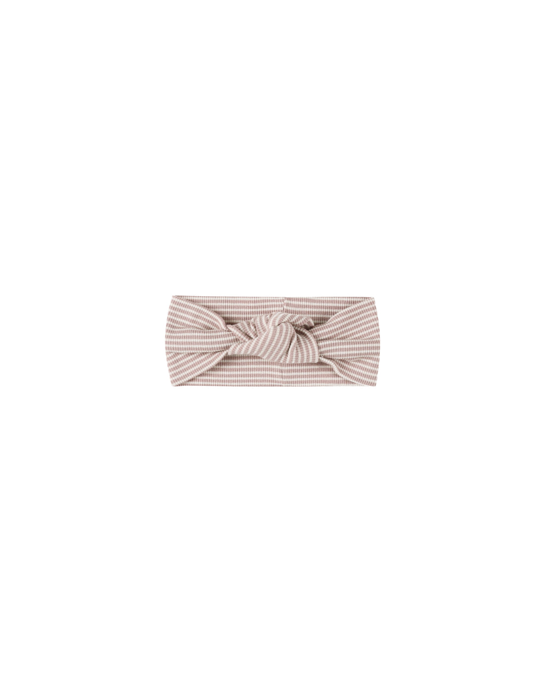 Quincy Mae Knotted Headband - Mauve Stripe