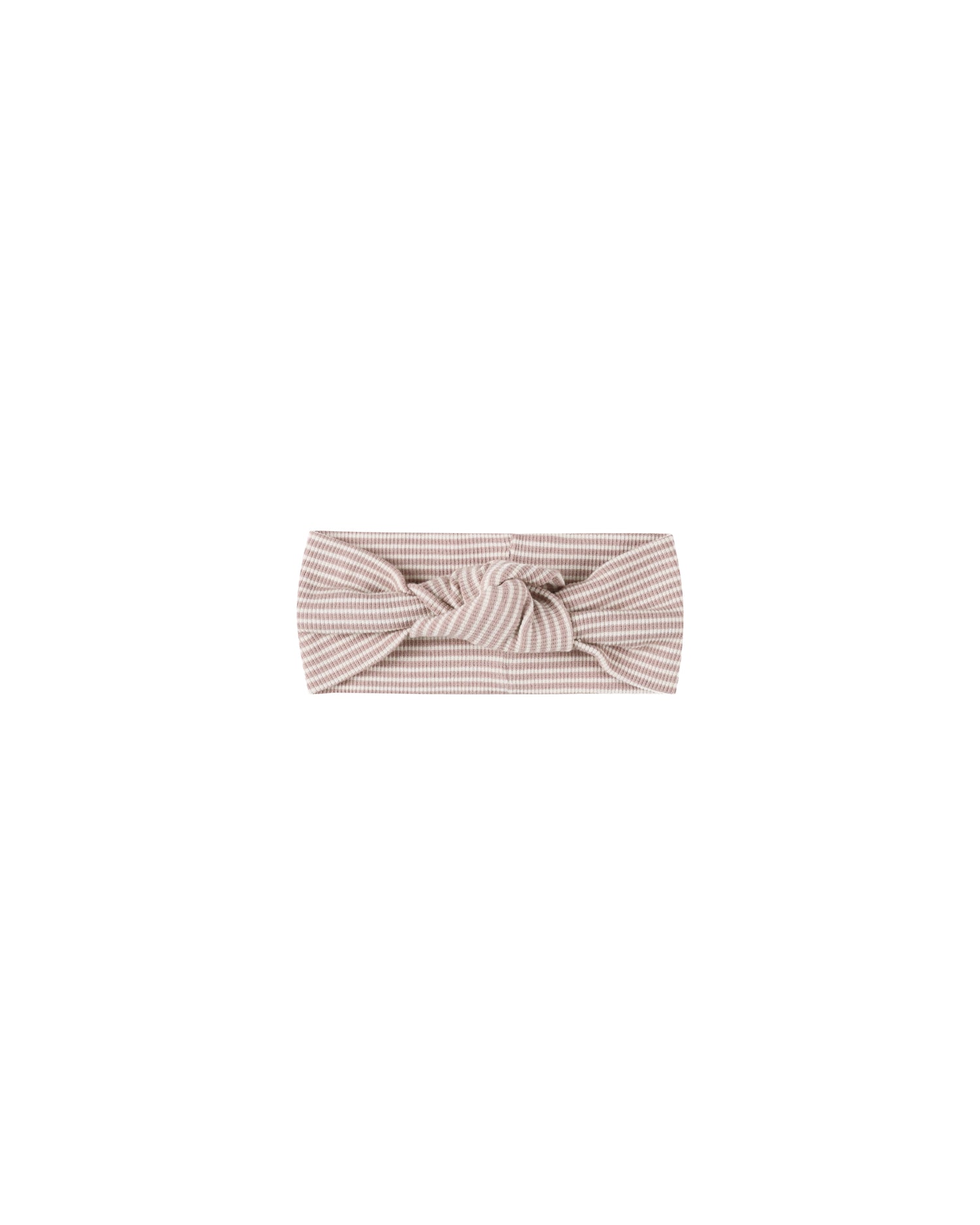 Quincy Mae Knotted Headband - Mauve Stripe