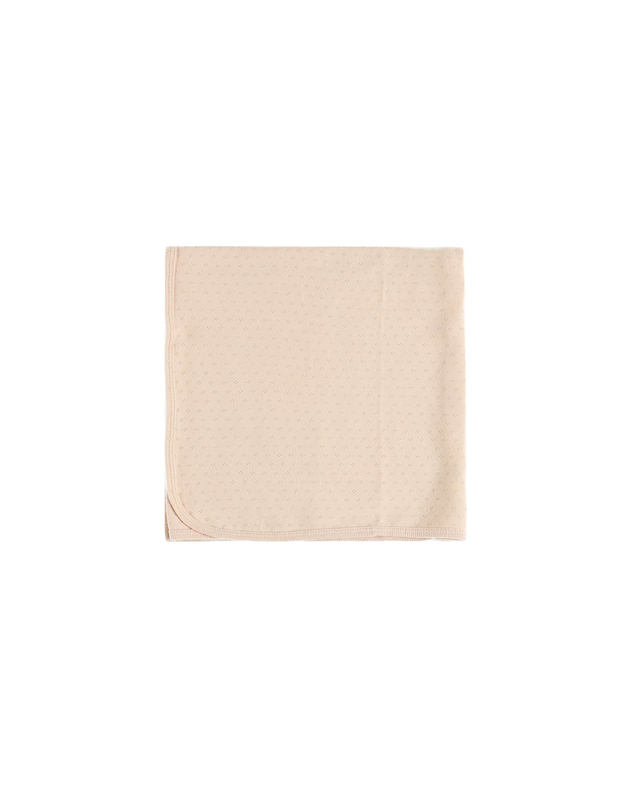 Quincy Mae Pointelle Baby Blanket - Shell