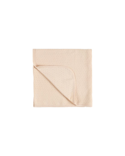 Quincy Mae Pointelle Baby Blanket - Shell