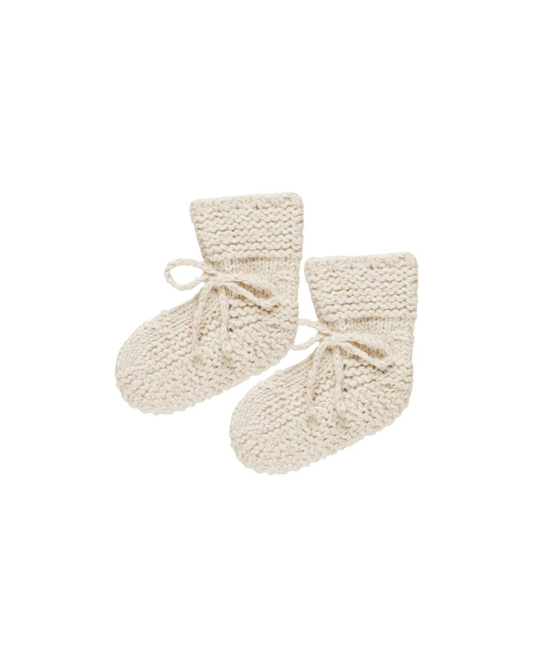 Quincy Mae Knit Booties - Speckled Natural