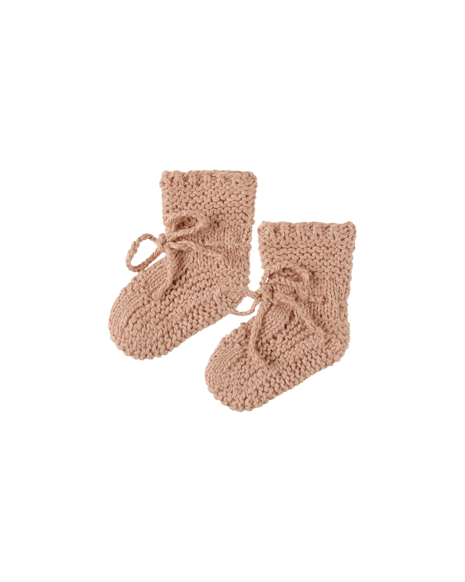 Quincy Mae Knit Booties - Heathered Rose