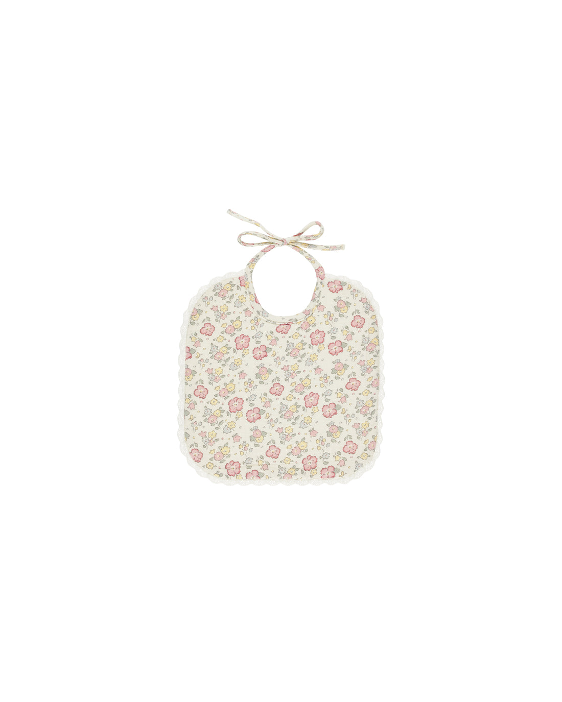 Quincy Mae Woven Tie Bib - Bloom