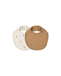 Quincy Mae Jersey Snap Bib, 2 Pack - Moons, Golden