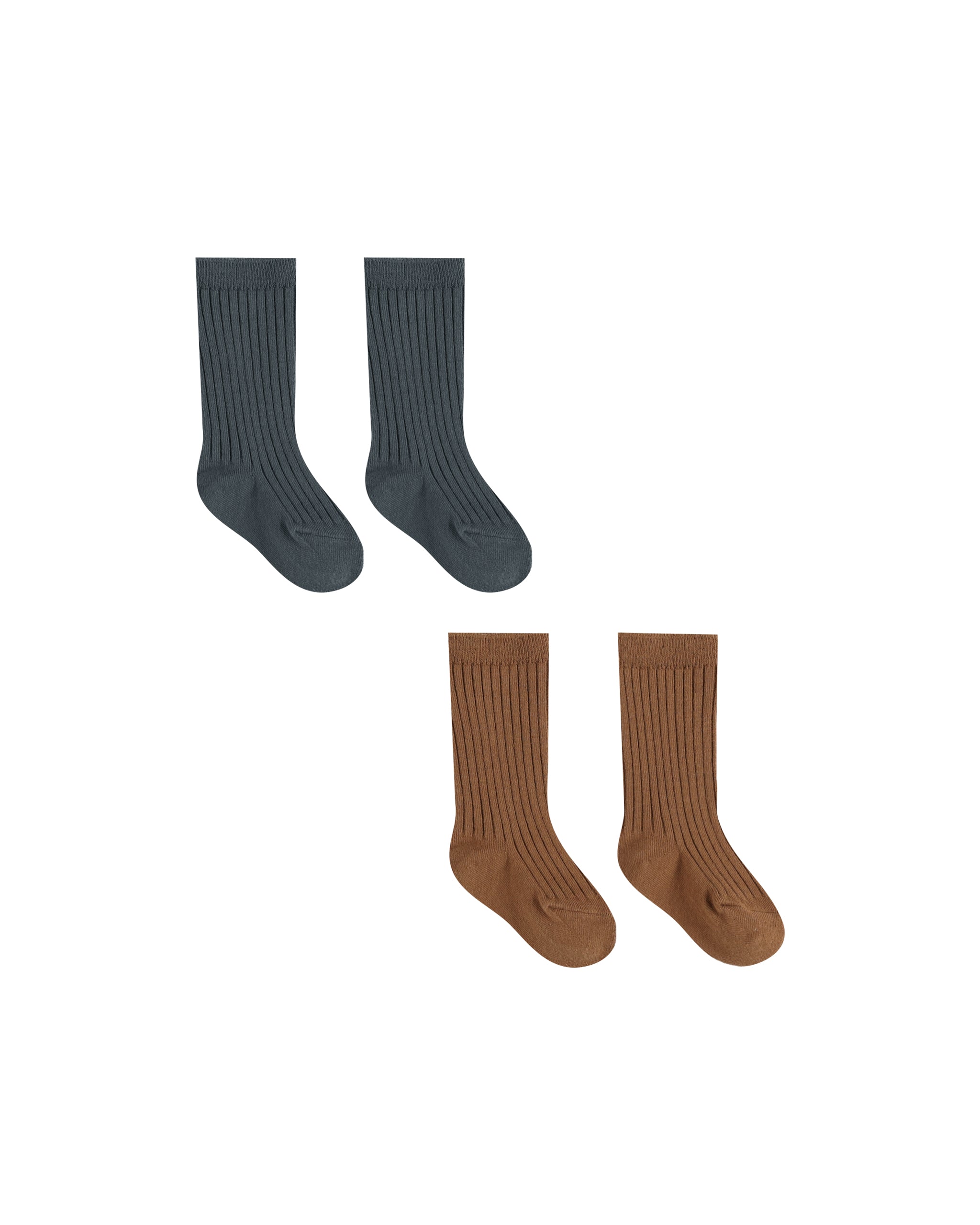 Quincy Mae Socks Set - Indigo, Cinnamon