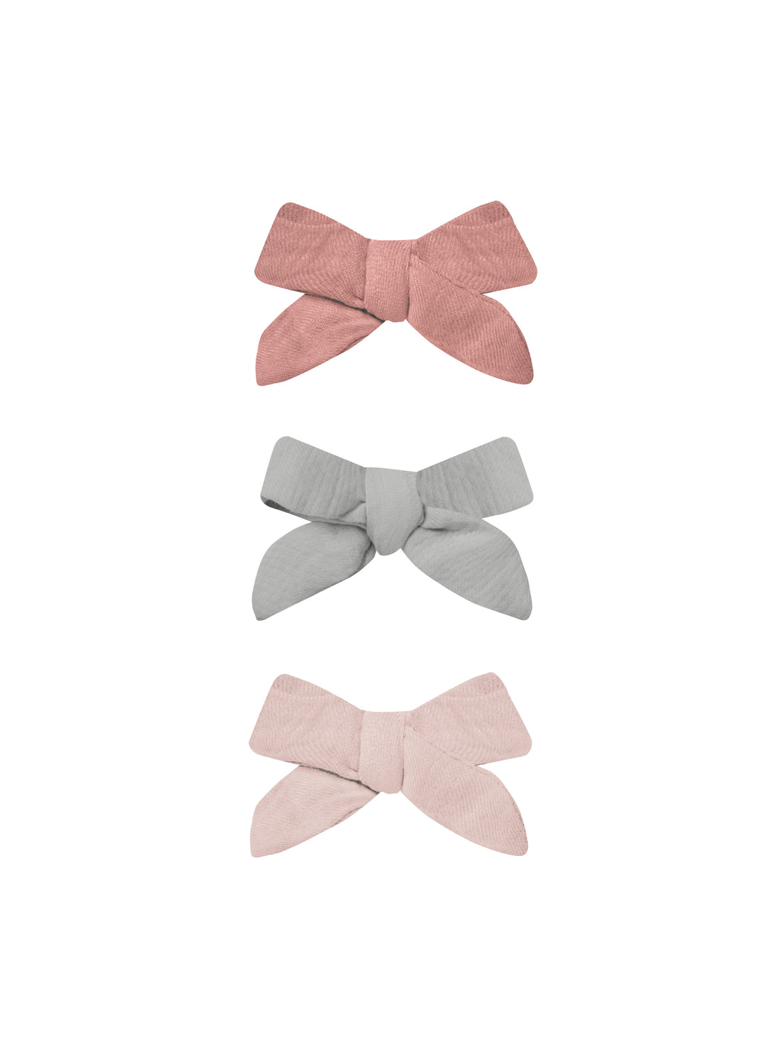 Quincy Mae Bow with Clip, Set Of 3 - Lipstick, Sky, Bubblegum