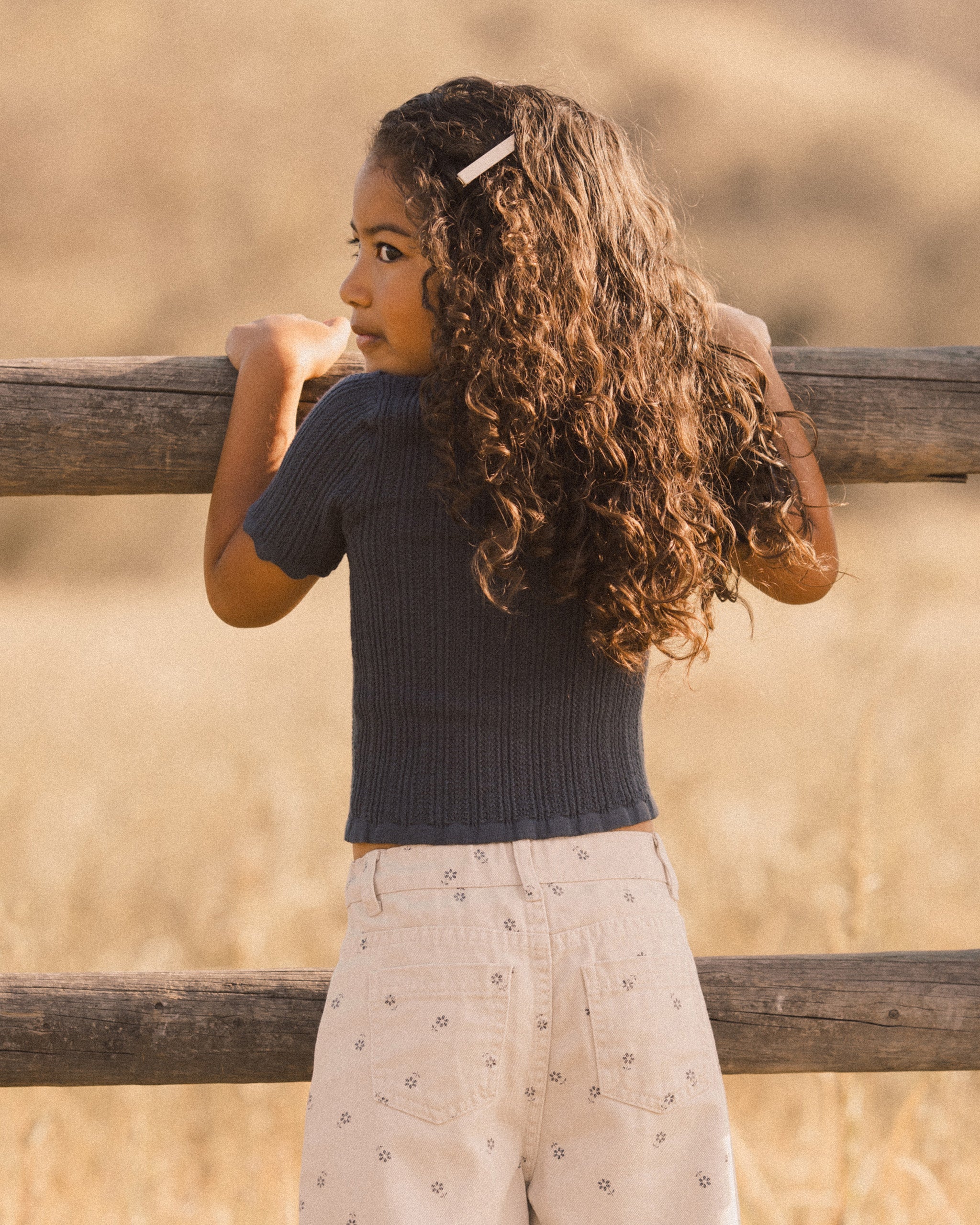 Rylee + Cru Straight Leg Pant - Blue Daisy