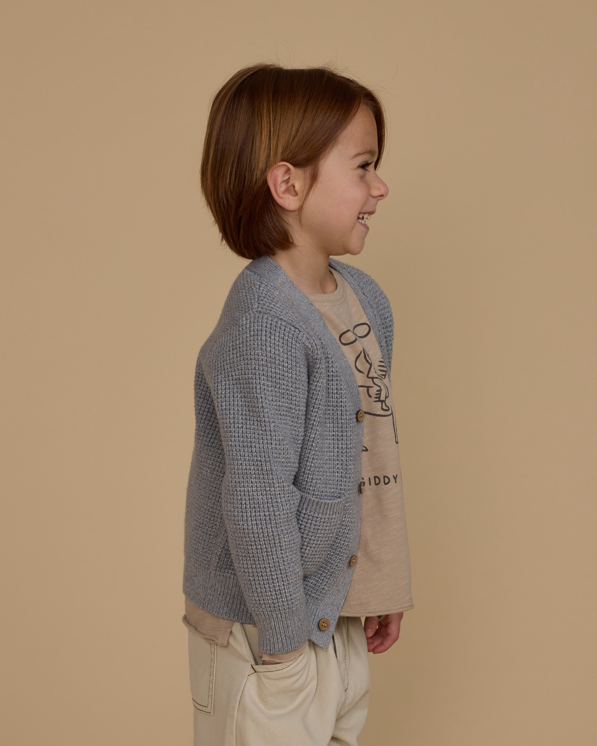 Rylee + Cru Wynn Cardigan - Dusty Blue