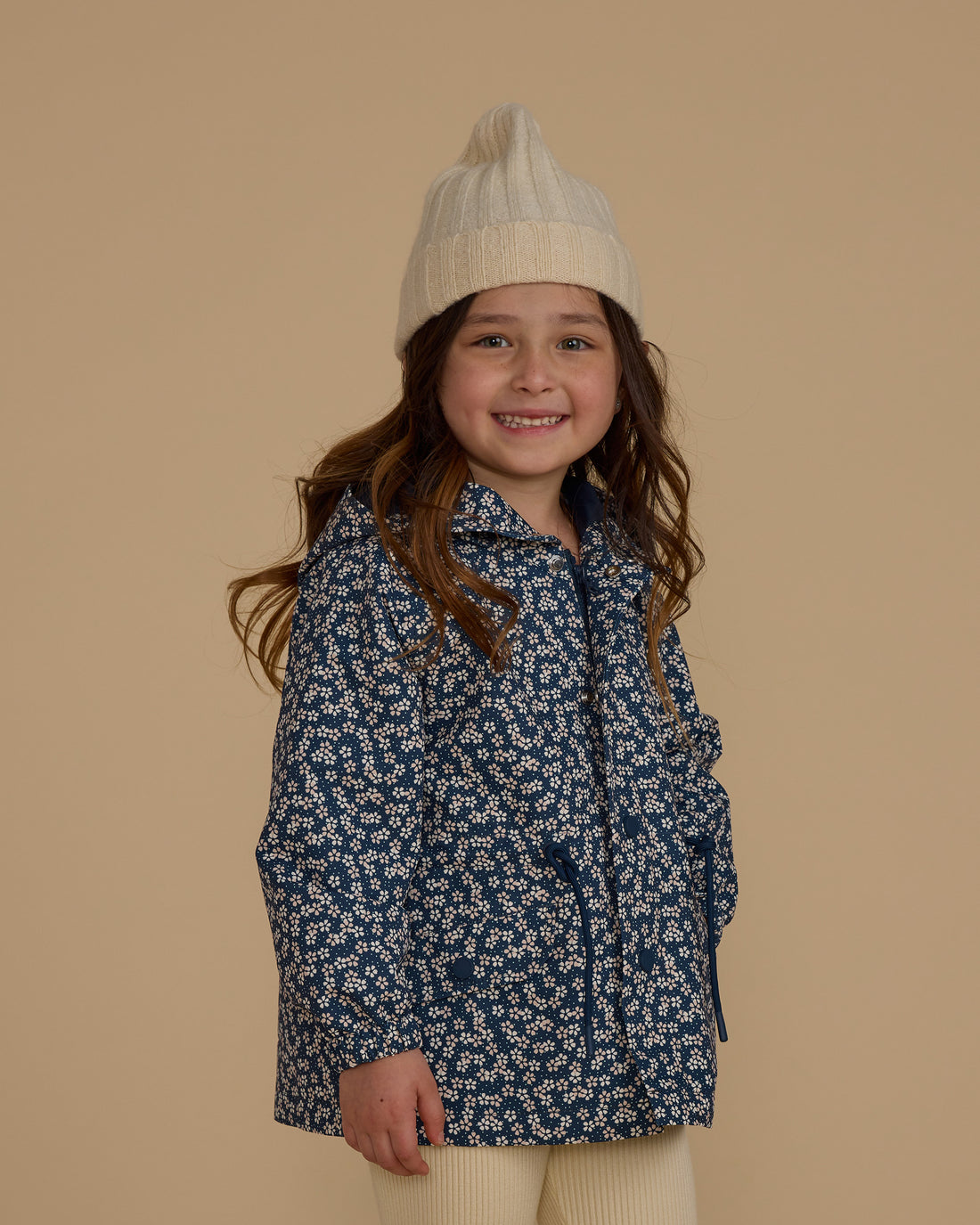 Rylee + Cru Raincoat - Blue Floral/Indigo