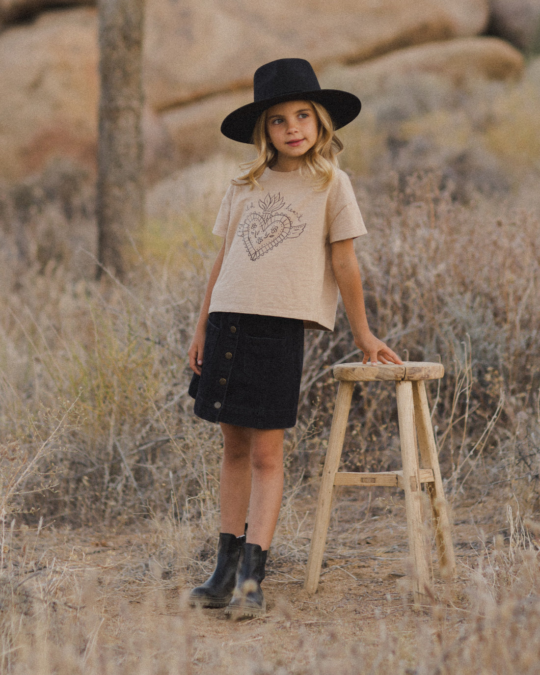 Rylee + Cru Denver Mini Skirt - Washed Black