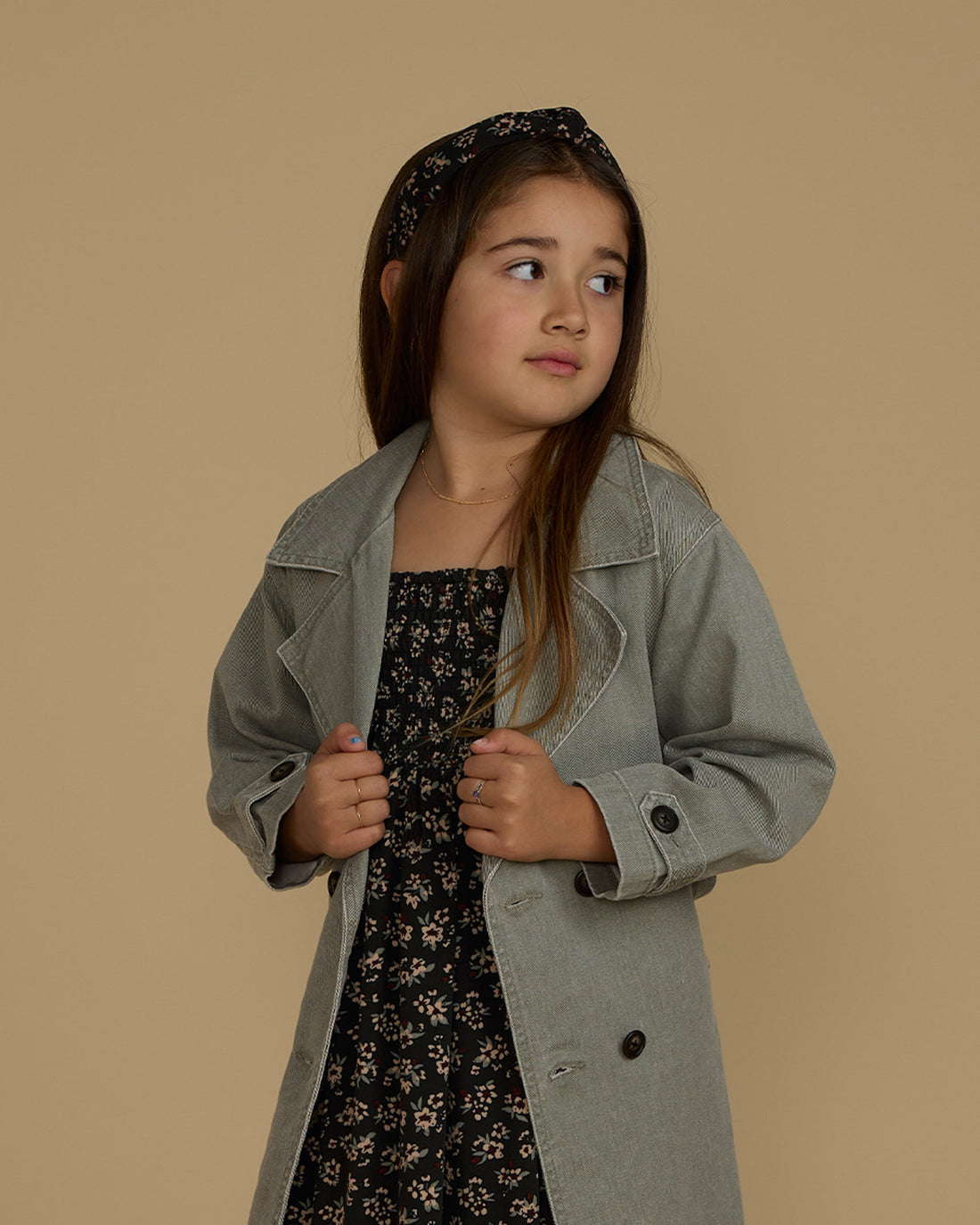 Rylee + Cru Trench Coat - Washed Laurel