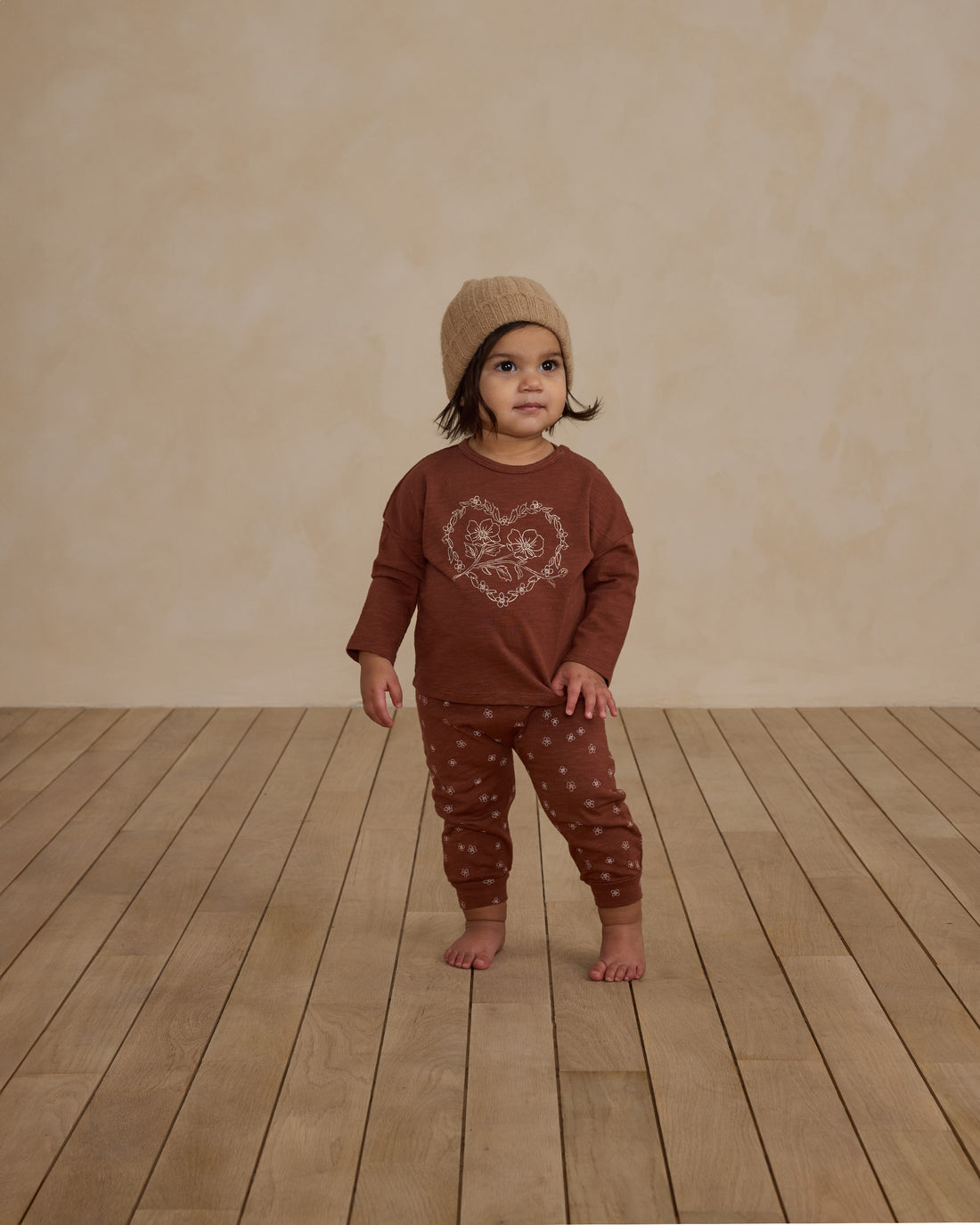 Rylee + Cru Long Sleeve Tee + Pant Set - Posey Heart