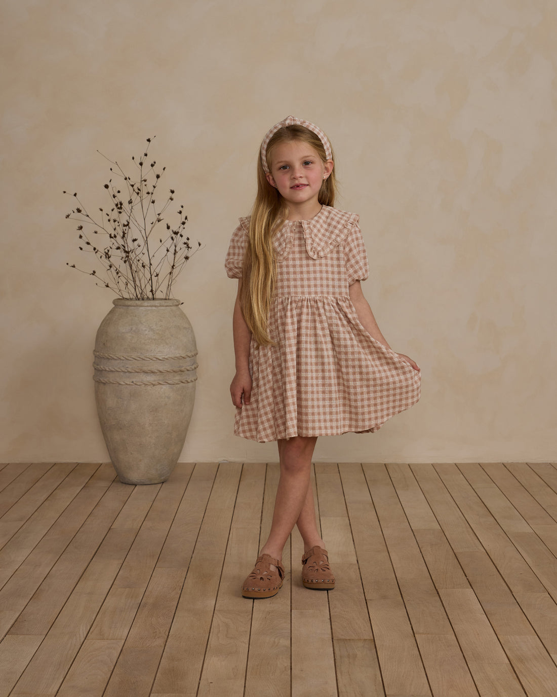 Rylee + Cru Camille Dress - Pink Gingham