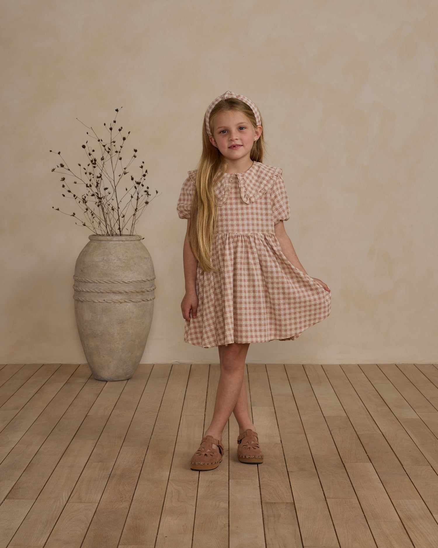 Rylee + Cru Camille Dress - Pink Gingham