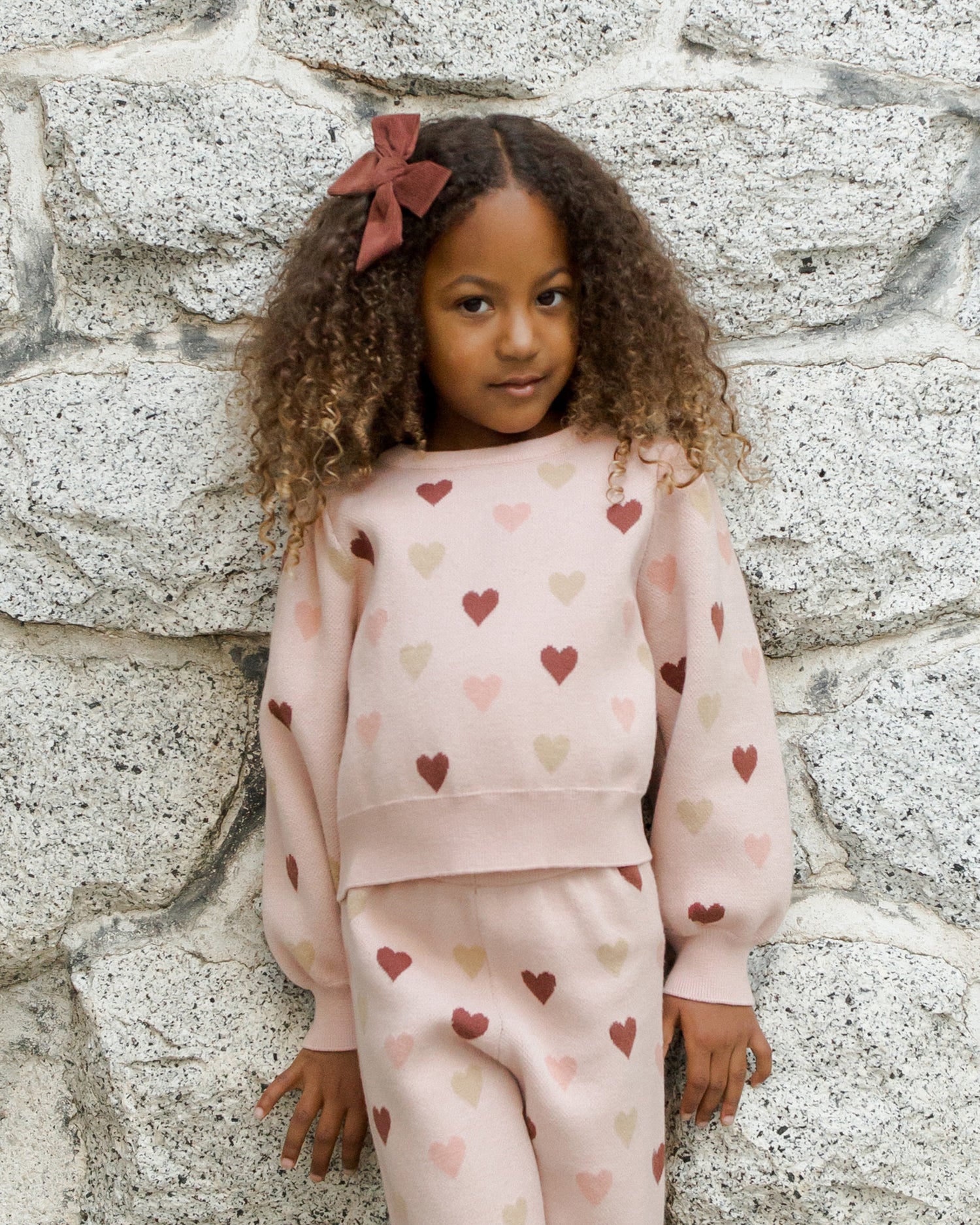 Rylee + Cru Jacquard Knit Set - Hearts