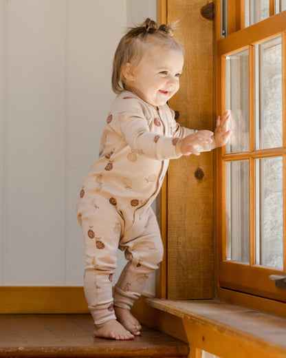 Rylee + Cru Organic Long John Pajamas - Ornaments