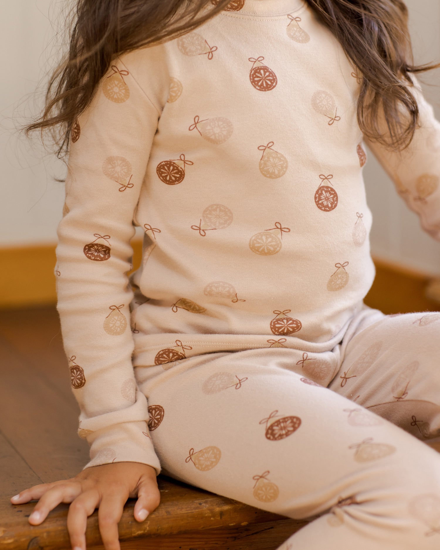 Rylee + Cru Organic Long Sleeve Pajama Set - Ornaments