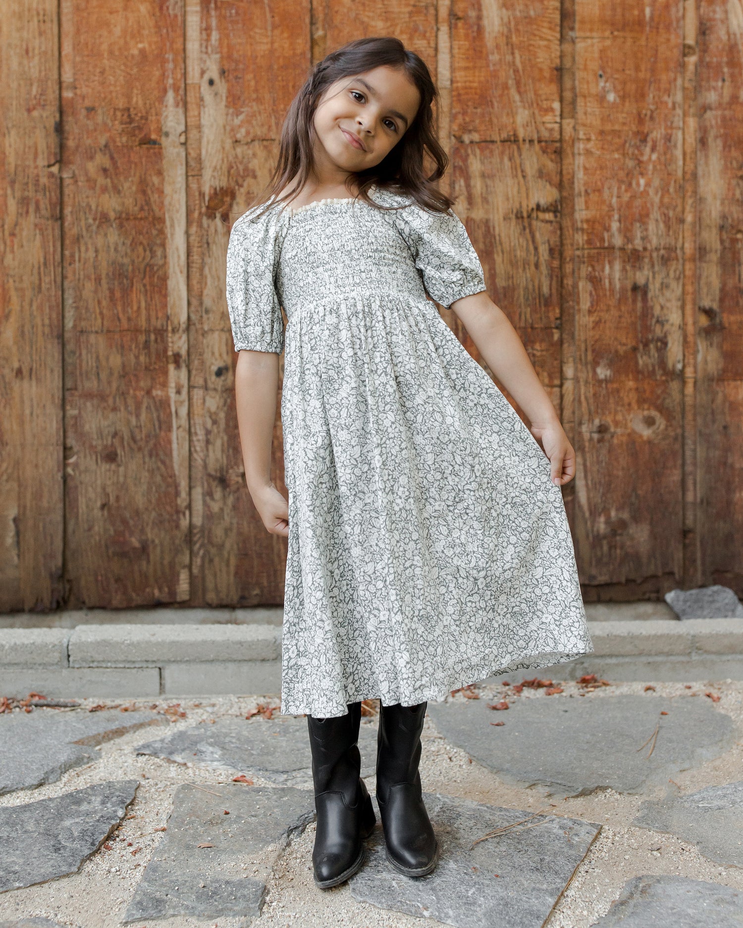 Rylee + Cru Della Dress - Green Meadow