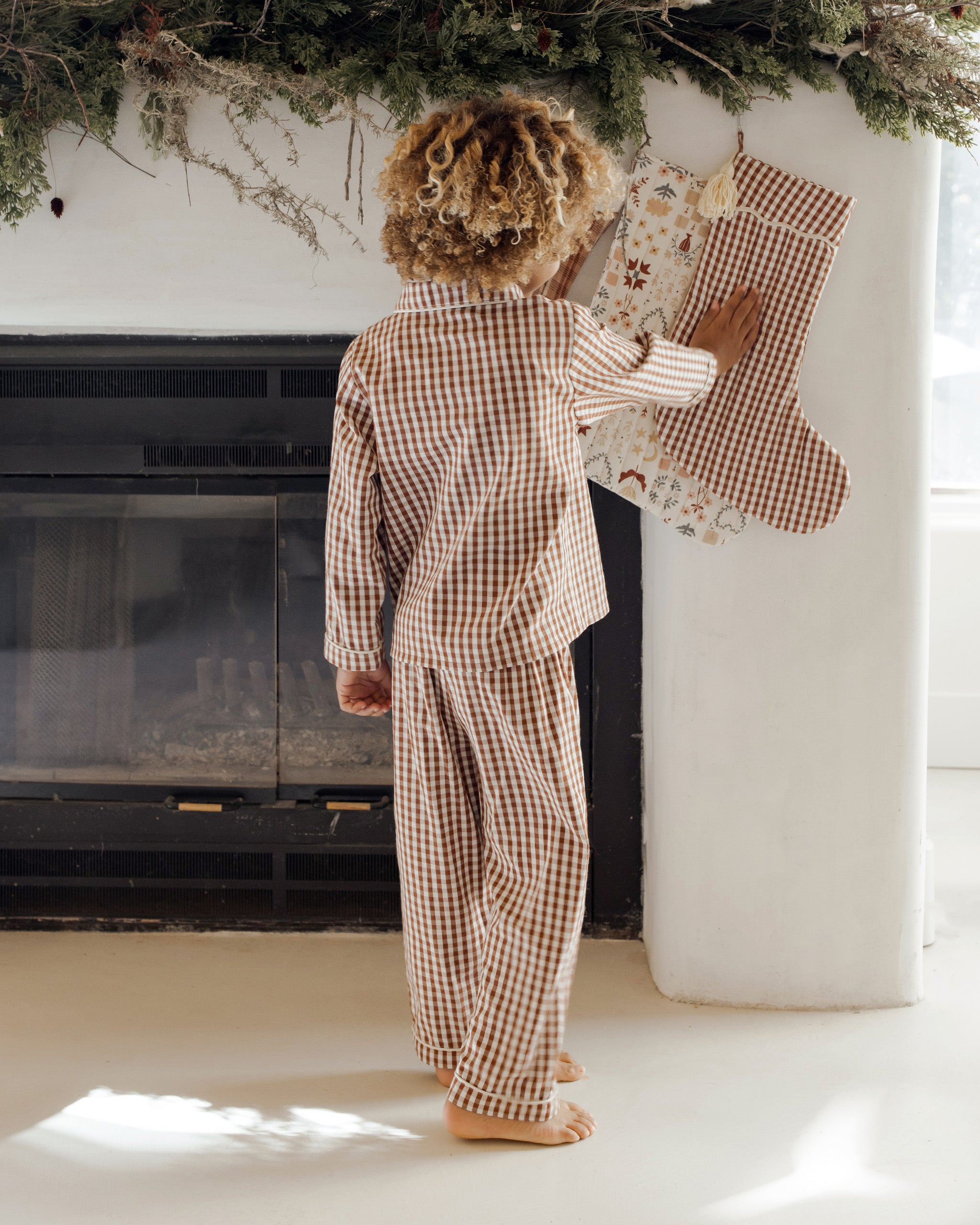 Rylee + Cru Christmas Stocking - Brick Gingham