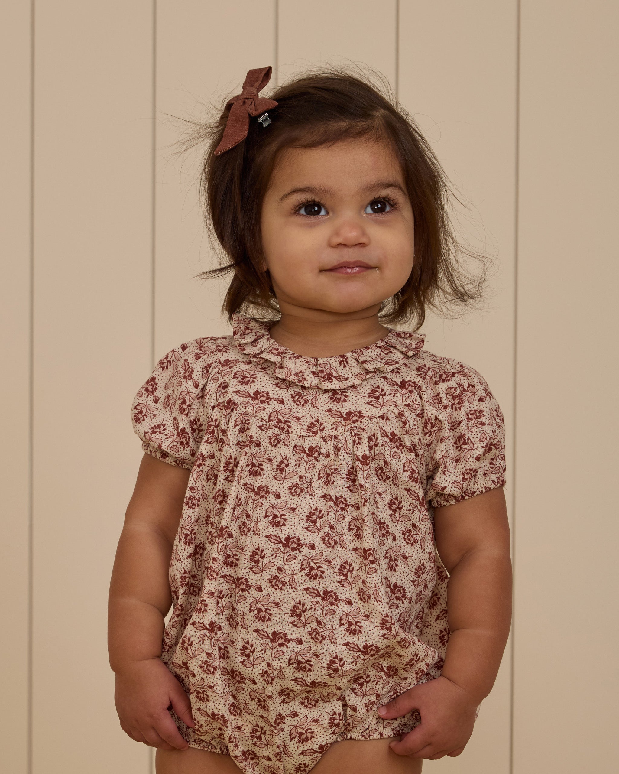 Rylee + Cru Lula Romper - Red Rose