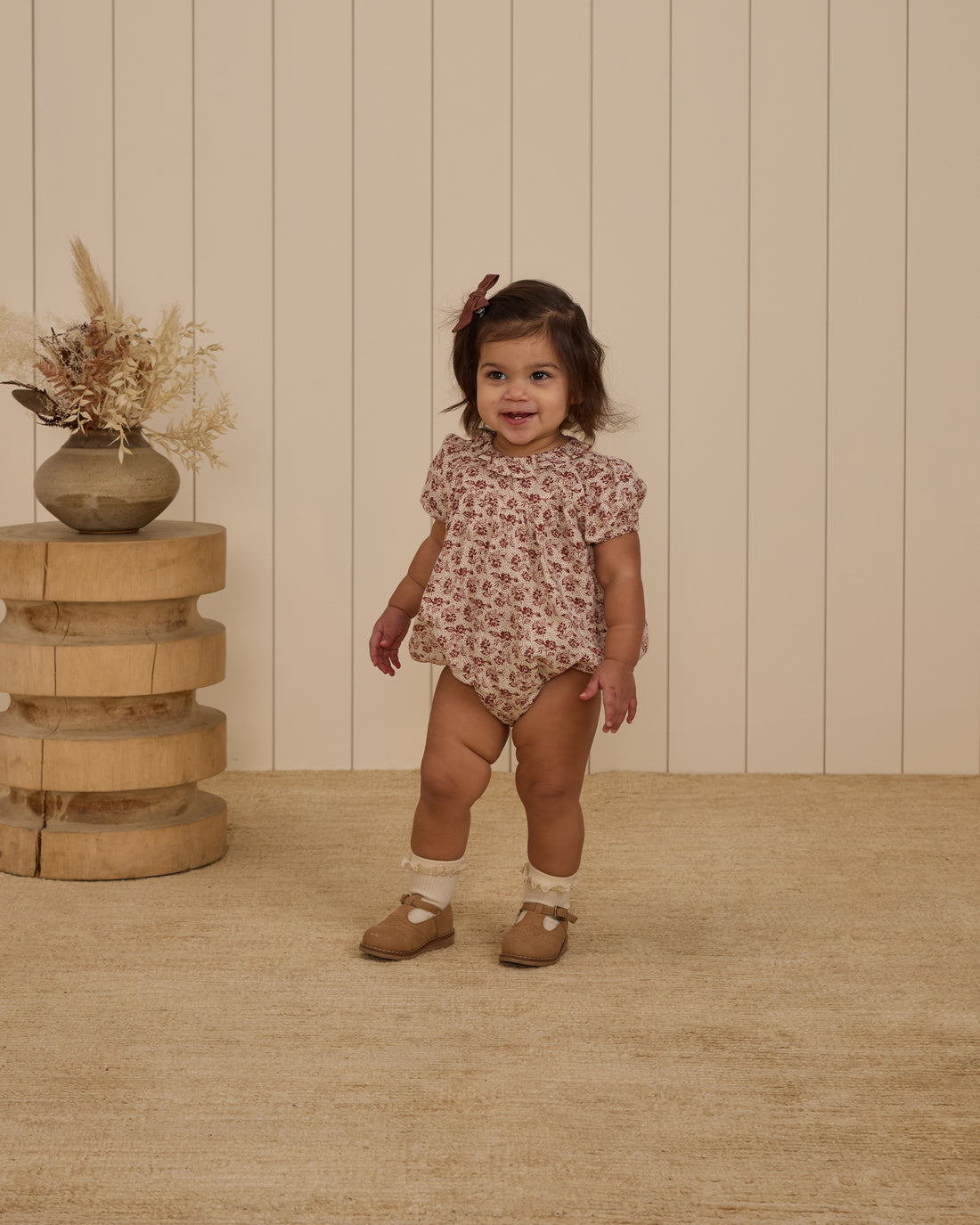 Rylee + Cru Lula Romper - Red Rose