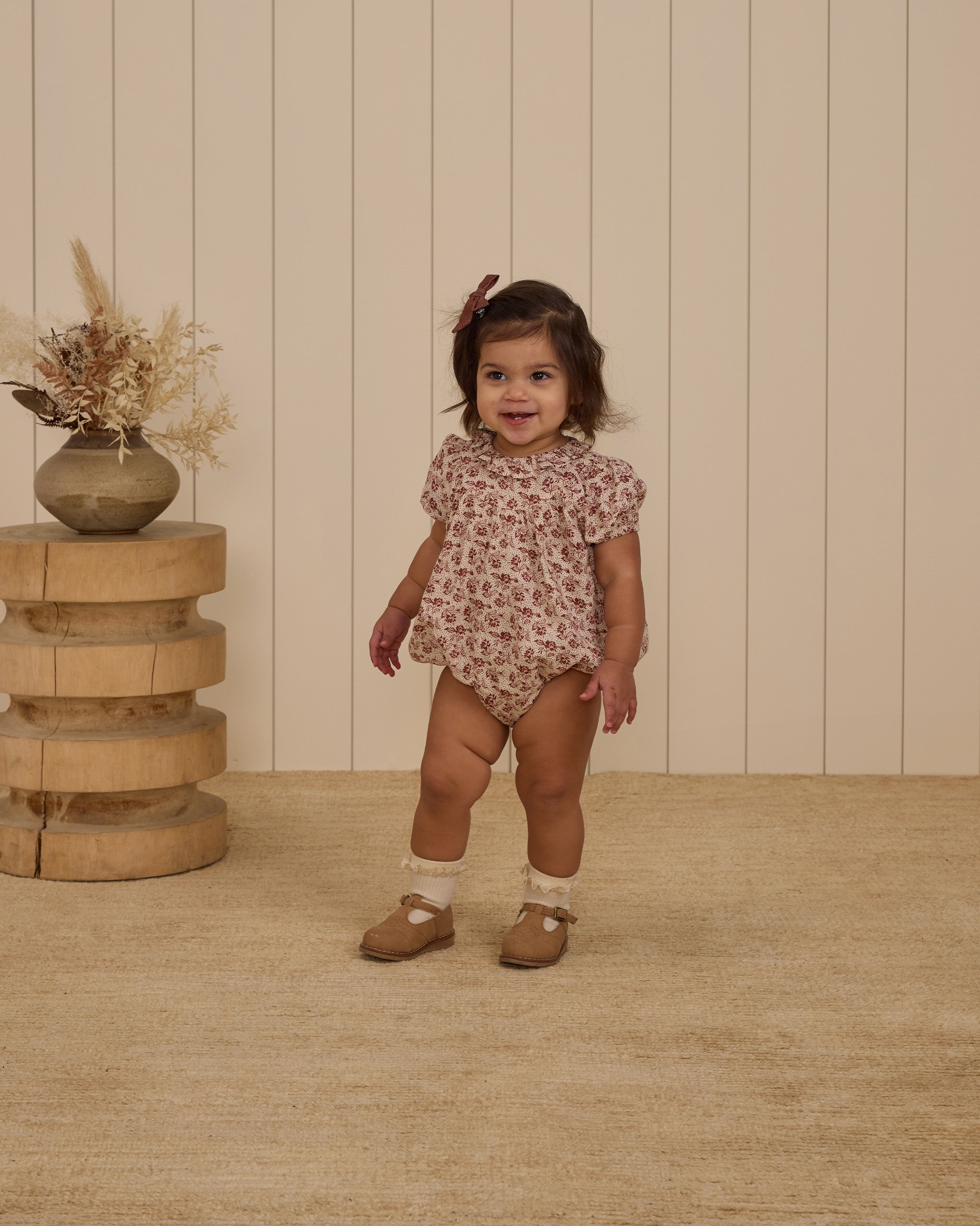 Rylee + Cru Lula Romper - Red Rose