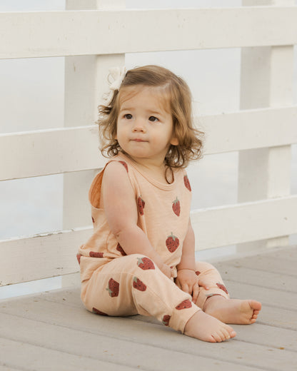 Rylee + Cru Tank + Slouch Pant Set - Strawberry