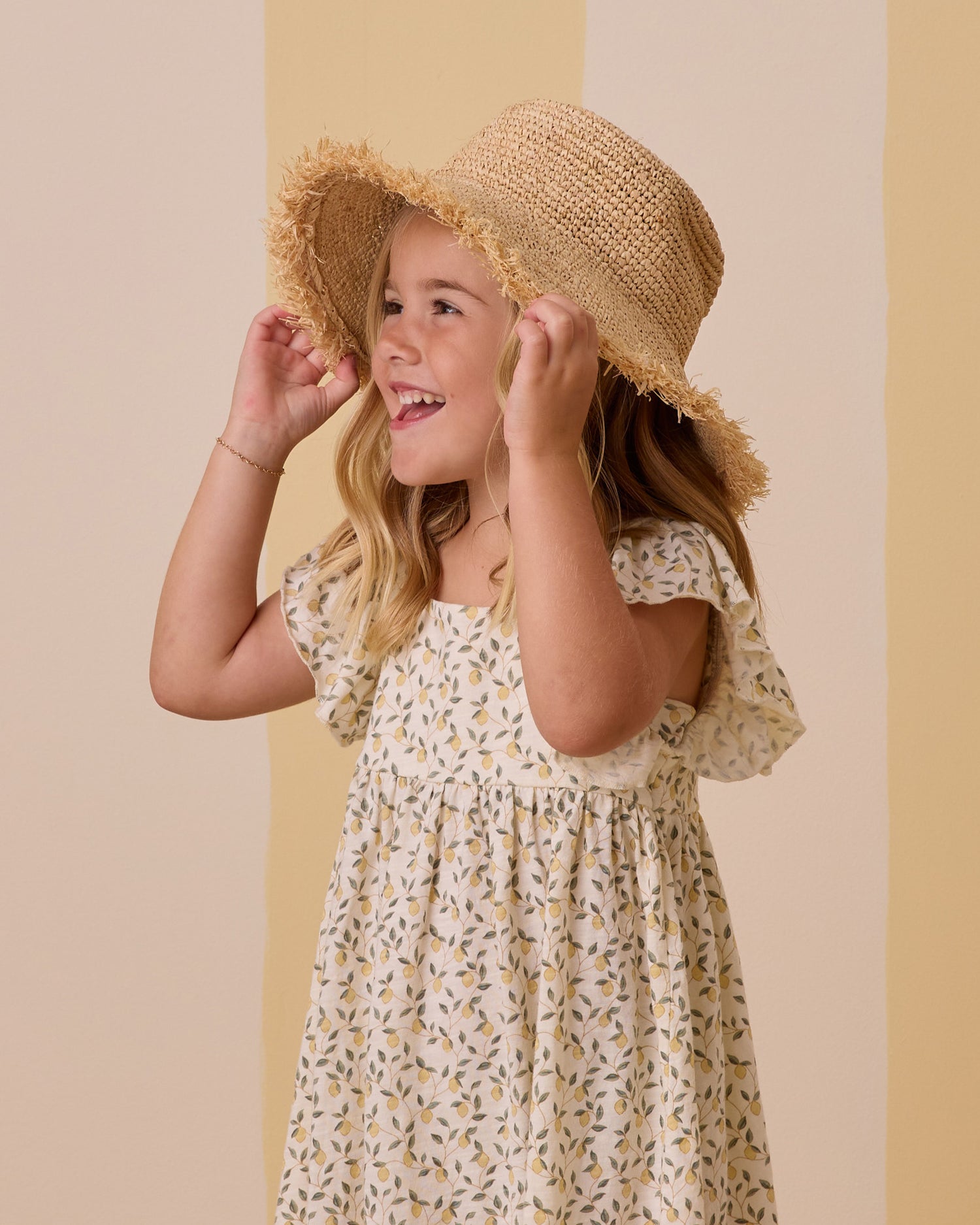 Rylee + Cru Mariposa Dress - Lemons