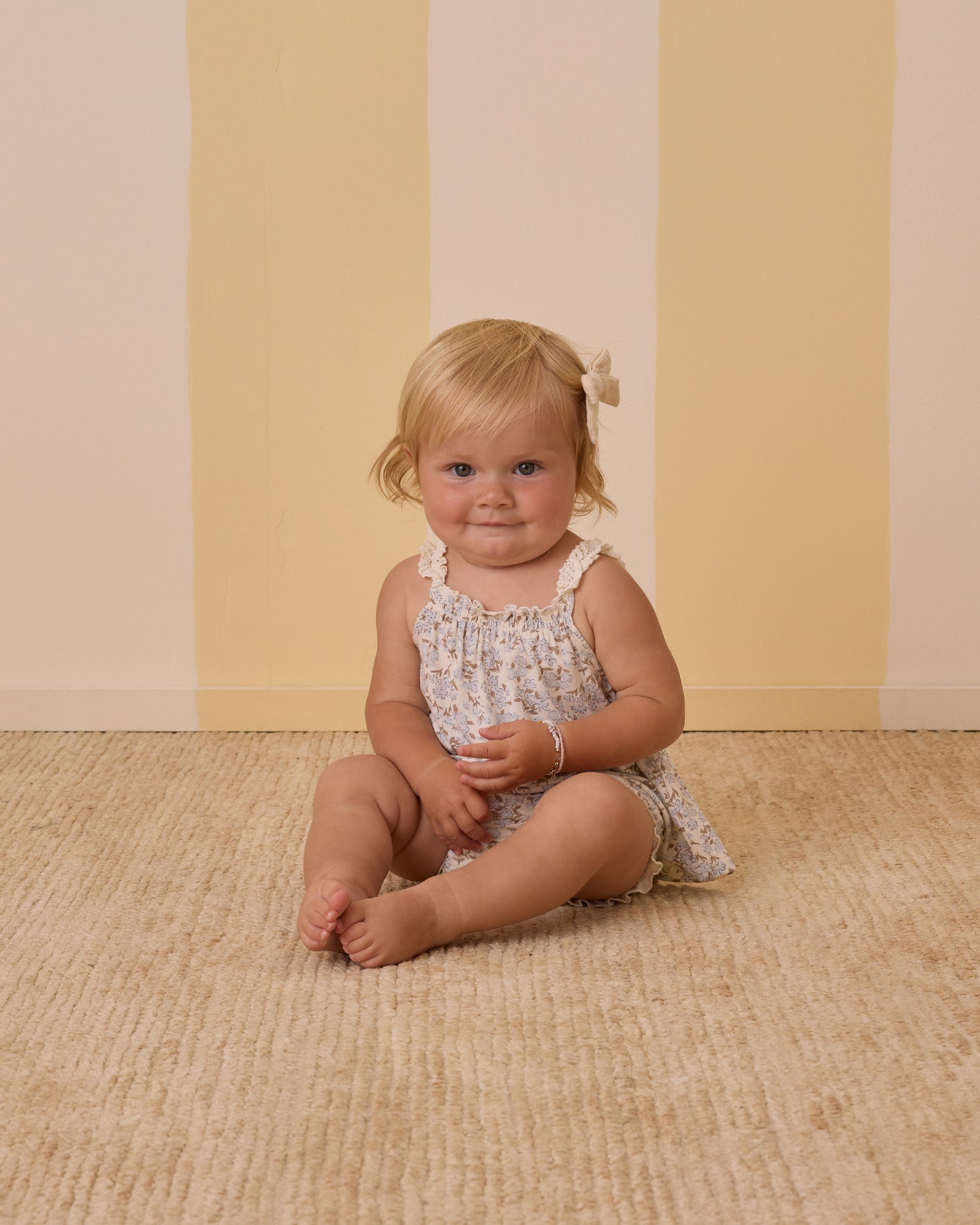 Rylee + Cru Swing Top + Bloomer Set - Blue Ditsy