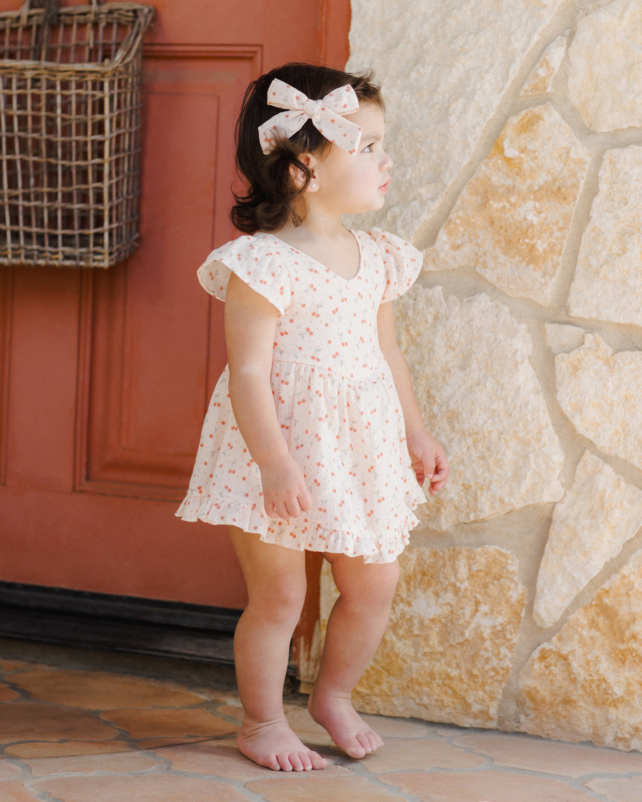 Rylee + Cru Lilia Romper - Cherries