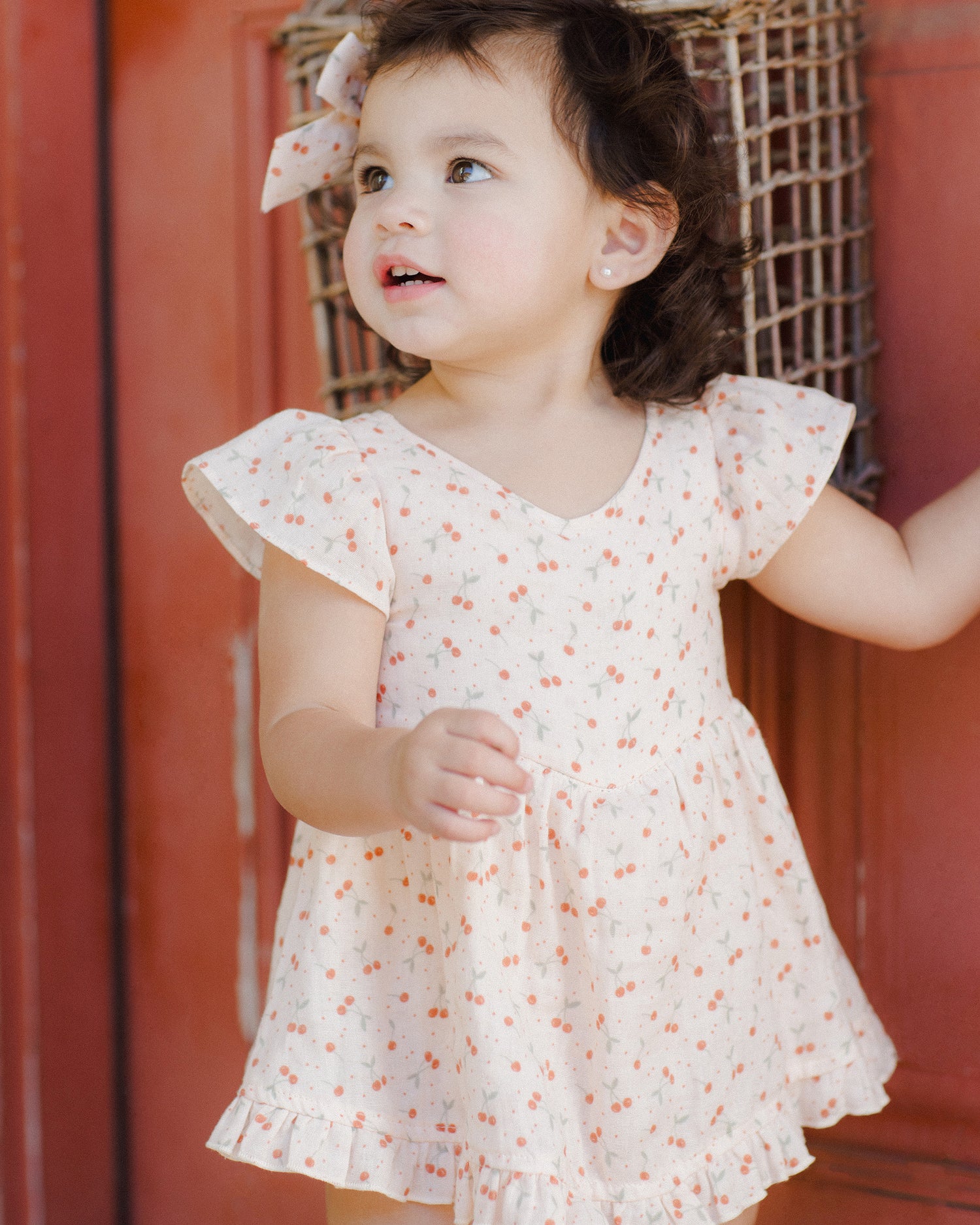 Rylee + Cru Lilia Romper - Cherries