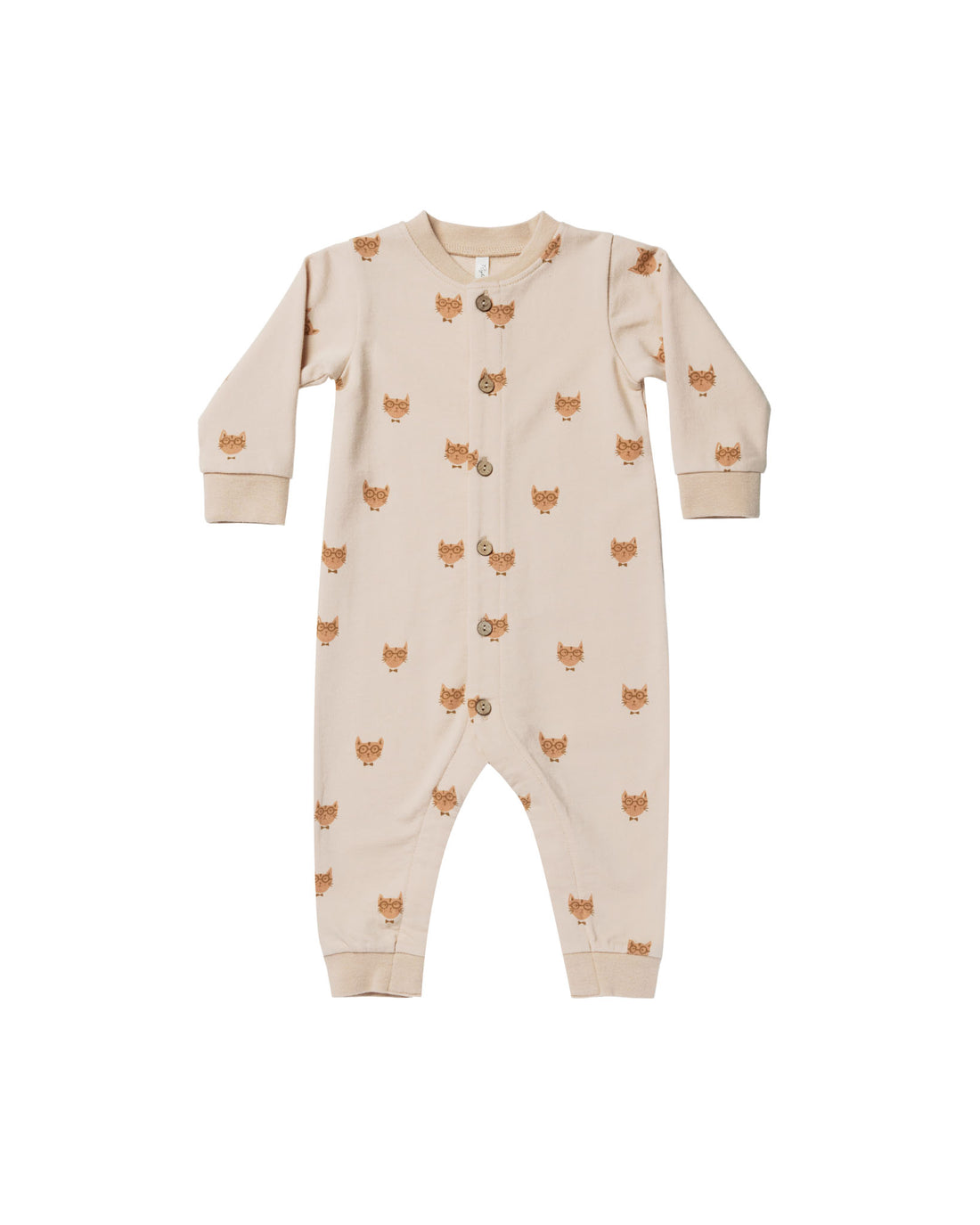 Rylee + Cru Cool Cat Button Jumpsuit - Antique