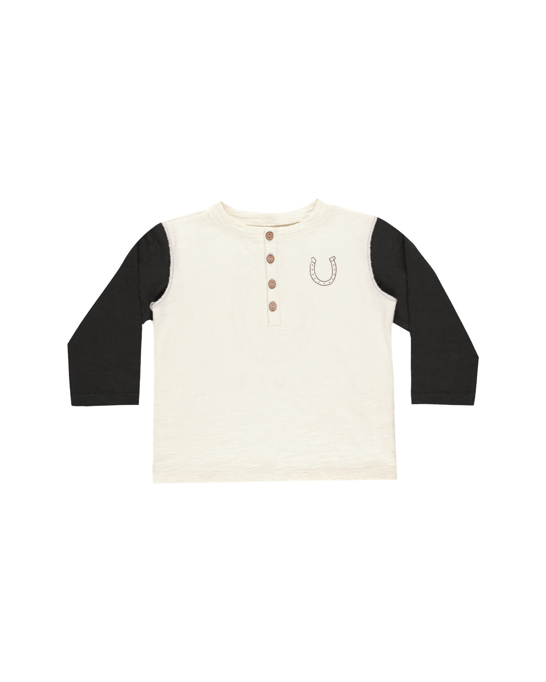 Rylee + Cru Henley Long Sleeve Tee - Good Luck