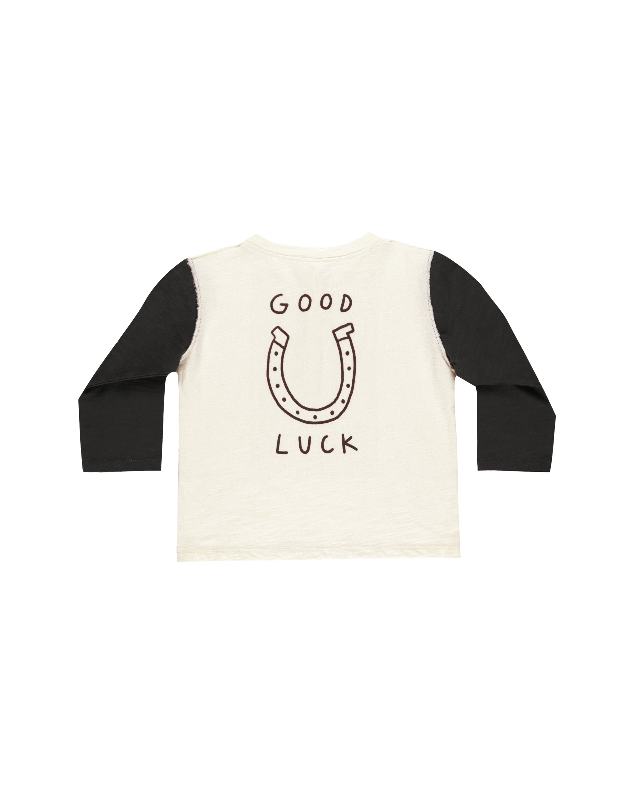 Rylee + Cru Henley Long Sleeve Tee - Good Luck