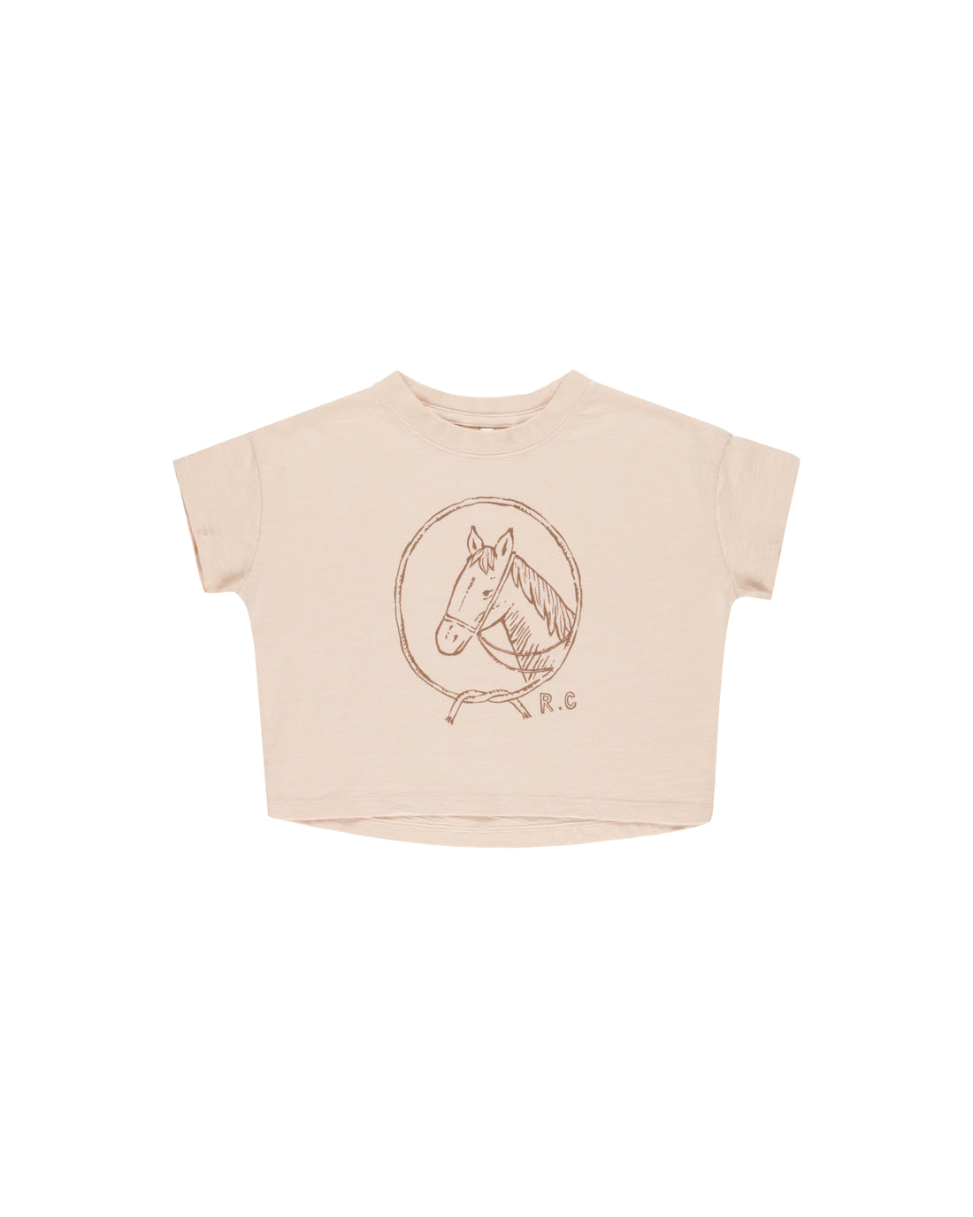 Rylee + Cru Boxy Tee - Horse/Shell