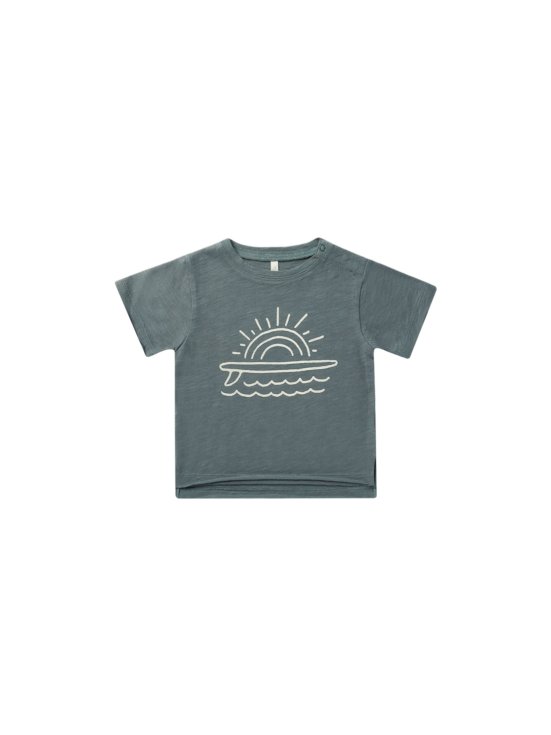 Rylee + Cru Raw Edge Tee - Indigo