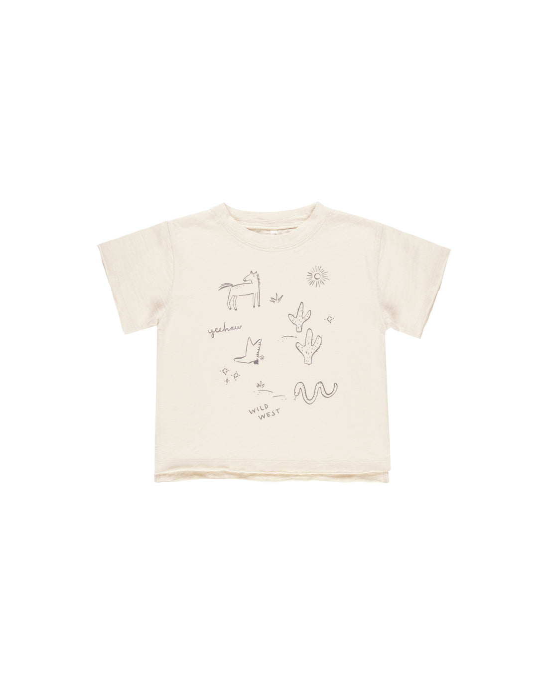 Rylee + Cru Raw Edge Tee - Wild West/Natural