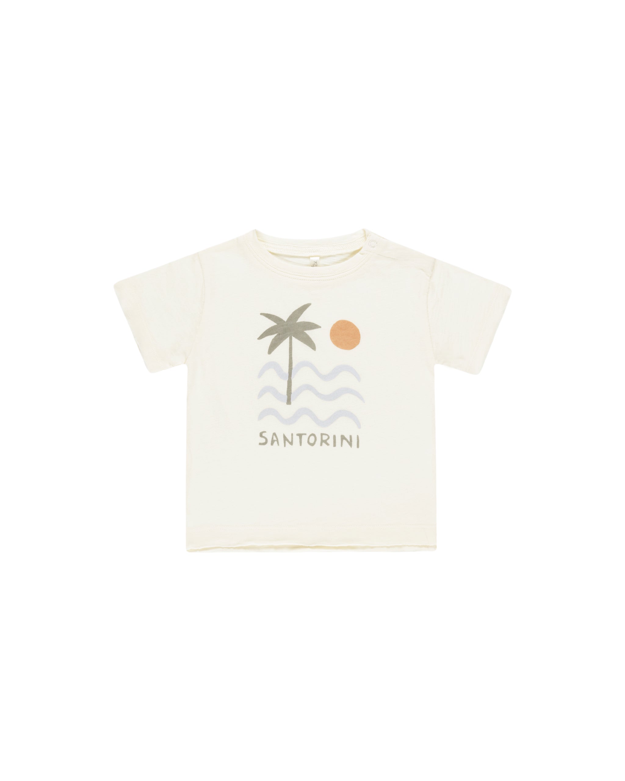 Rylee + Cru Raw Edge Tee - Santorini