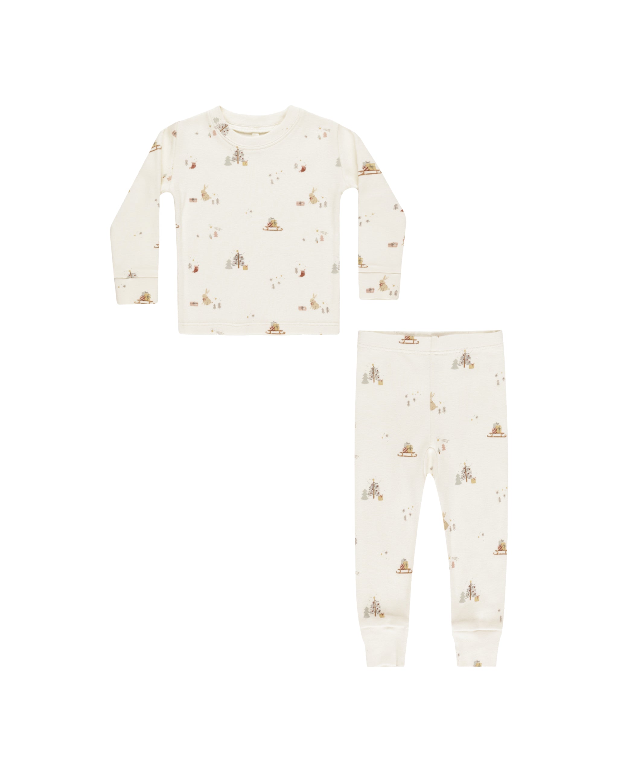 Rylee + Cru Organic Long Sleeve Pajama Set - Presents