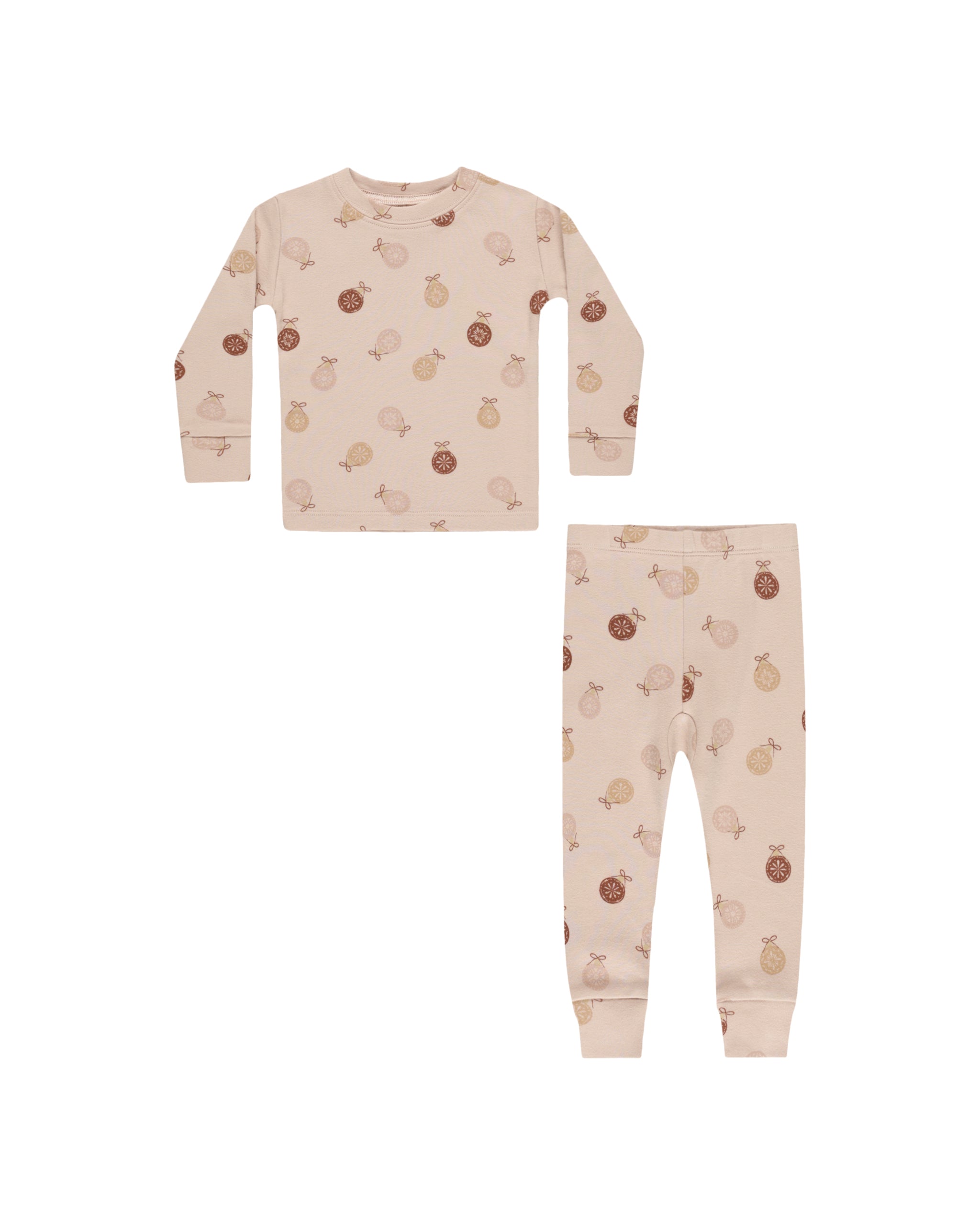 Rylee + Cru Organic Long Sleeve Pajama Set - Ornaments