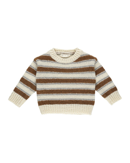 Rylee + Cru Aspen Sweater - Saddle Stripe/Natural