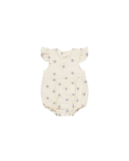 Rylee + Cru Amelia Romper - Blue Daisies