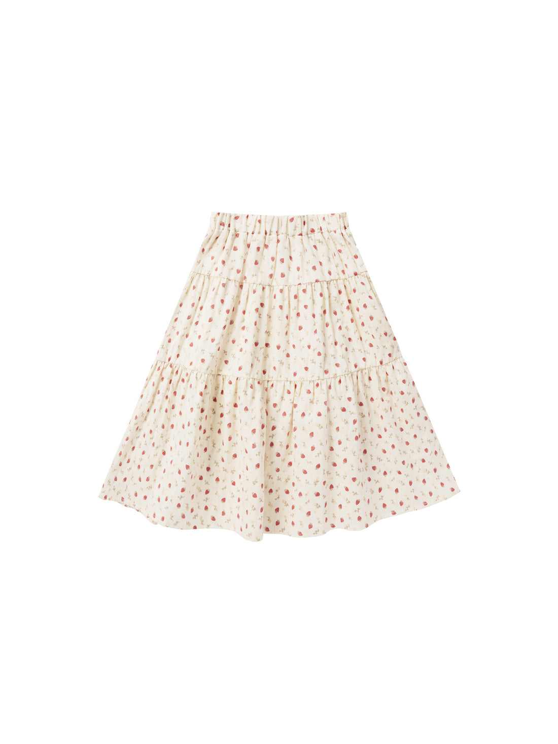 Rylee + Cru Tiered Midi Skirt - Strawberry Fields