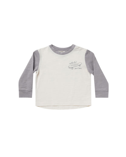 Rylee + Cru Born To Skate Long Sleeve Skater Tee - Ivory