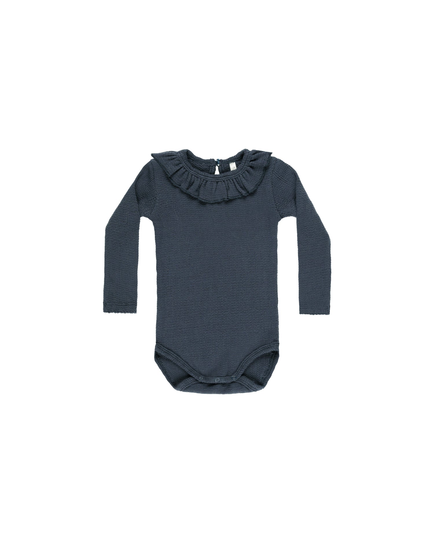 Rylee + Cru Ruffle Collar Bodysuit - Indigo