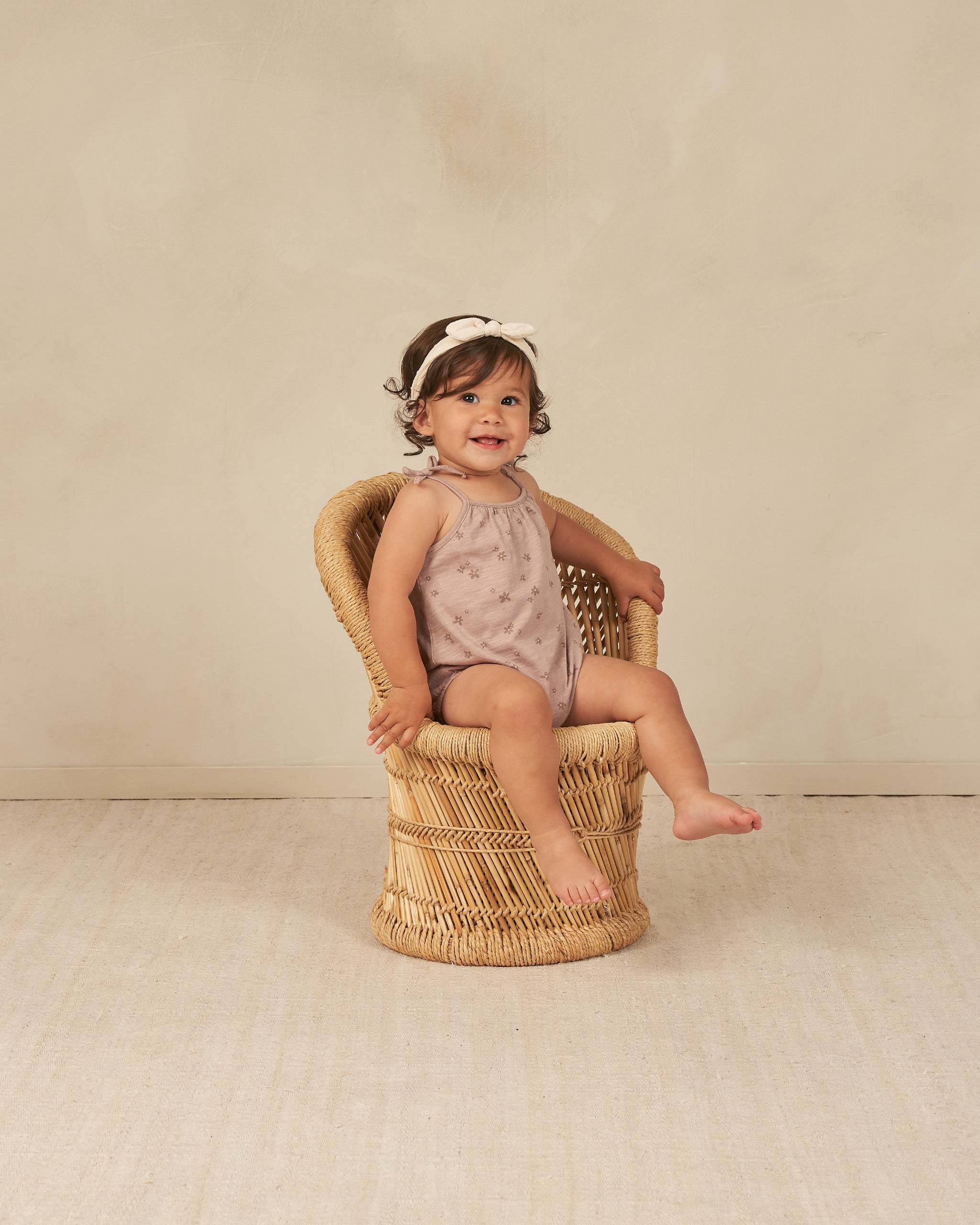 Rylee + Cru Nala Romper - Mauve Ditsy