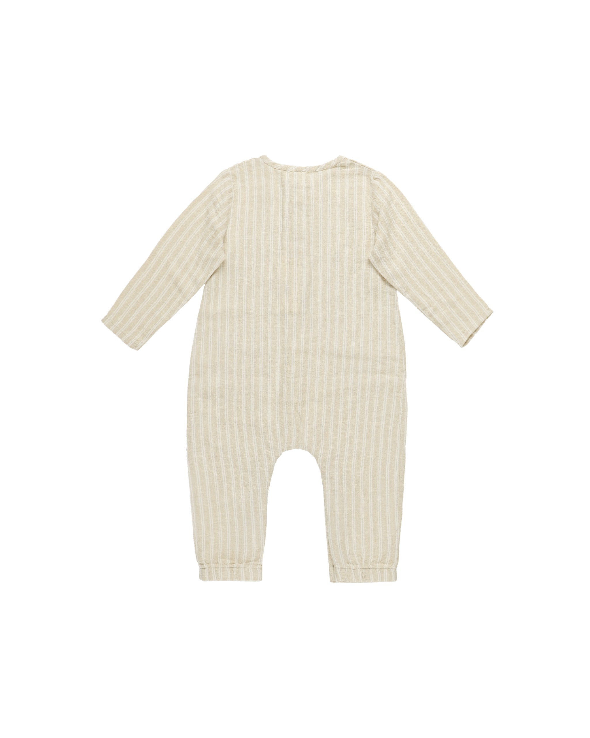 Rylee + Cru Long Sleeve Woven Jumpsuit - Champagne Stripe