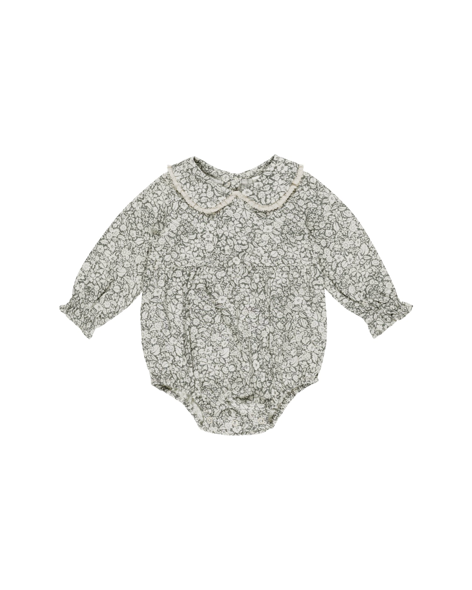 Rylee + Cru Cora Romper - Green Meadow