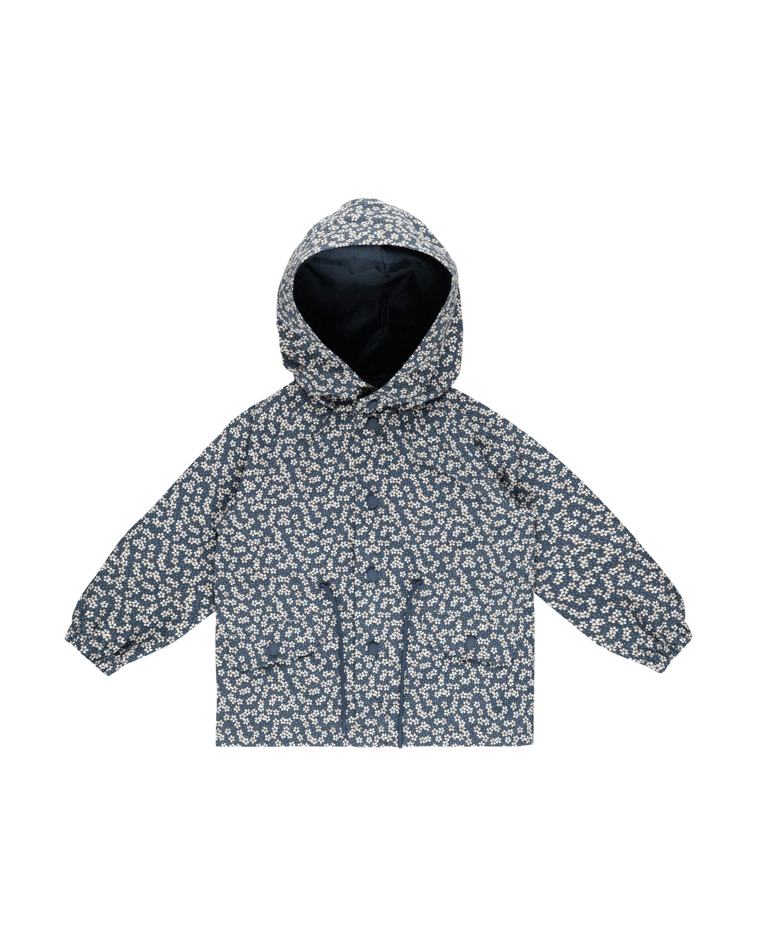 Rylee + Cru Raincoat - Blue Floral/Indigo